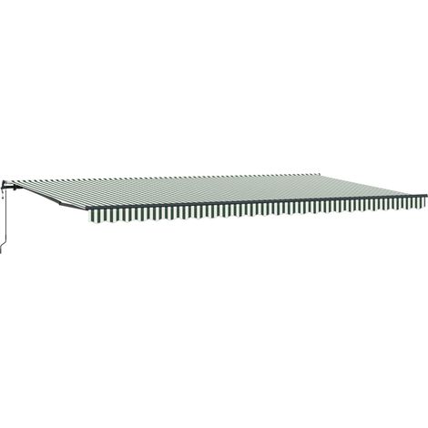 Maison Exclusive - Tenda Retrattile Verde e Bianco 600 × 300 cm