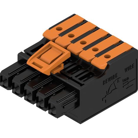 Boîtier pour connecteur CI Femelle, 5 contacts 1 rang , pas 5mm ( Prix pour Paquet de 6 )