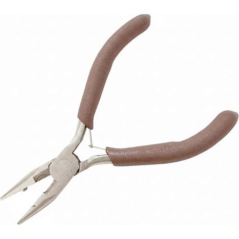Ensemble pinces bijoux outils fil acier nickelé : enrouler, façonner, saisir, réparations artisanales, poignées marron, 158 x 29 x 16 cm (1/5)