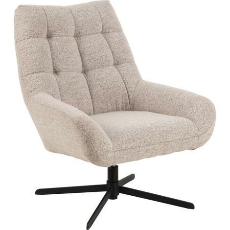 Sillón Norsica 372, Beige, 88x73x82cm, Tapiz, Patas: Metal, 0