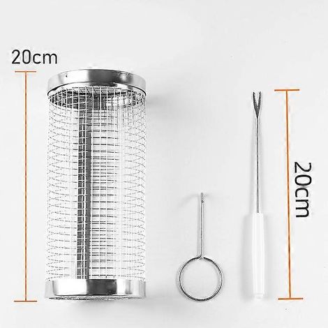 Barbecue d'extérieur automatique en acier inoxydable avec 10 brochettes à largeur réglable (1/5)