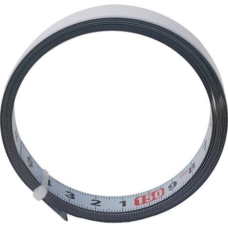 Cinta métrica métrica de acero con escala transparente de doble capa resistente al desgaste para herramientas de carpintería. Longitud de 1 a 5 m (3 longitudes medianas).
