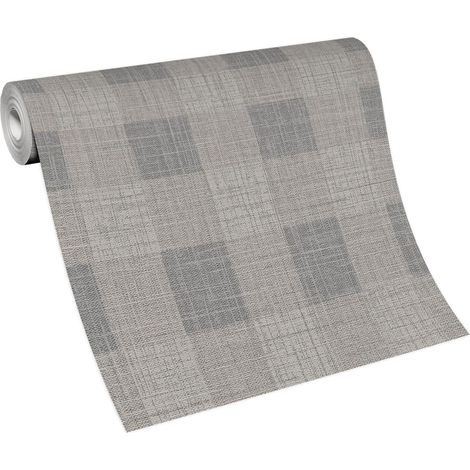 Papier peint anglais marron & bleu à carreaux Tapisserie rétro motif carreaux anglais Papier peint pour salle à manger vintage marron (1/3)