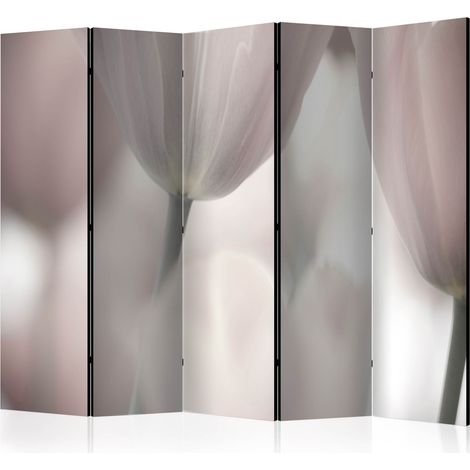 Paravento - Tulips fine art - black and white II [Room Dividers] - 225x172 (1/4)