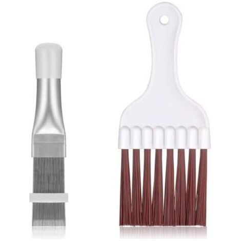 2 Pièces Brosse Nettoyage, Brosse Radiateur Nettoyant Climatisation Maison, Kit Nettoyage Climatisation Split Bombe Nettoyage Climatiseur Nettoyeur Radiateur (1/4)