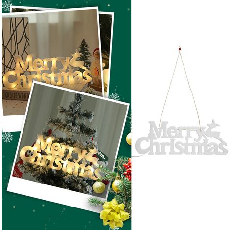 Beleuchtete „Merry Christmas“-Buchstaben, dekorative LED-Weihnachtslichterketten, Lichterketten zum Aufhängen für eine warme Weihnachtsatmosphäre (1/5)