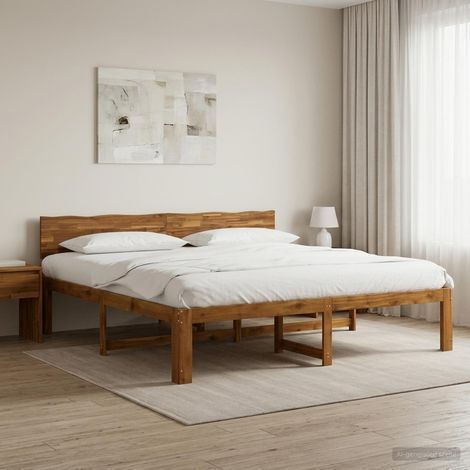Cama doble con cabecero ROSTOCK Natural 180 x 200 cm (1/5)