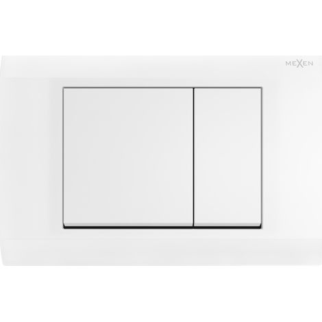 Bouton de chasse d'eau Mexen Fenix 01, blanc mat - 600120 (1/4)