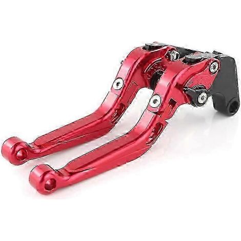 Leviers de frein et d'embrayage réglables CNC en aluminium (rouge) pour moto Honda CBR 900RR, CBR 900RR Fireblade, CBR929RR, CBR 929RR (2000-2001). (1/5)