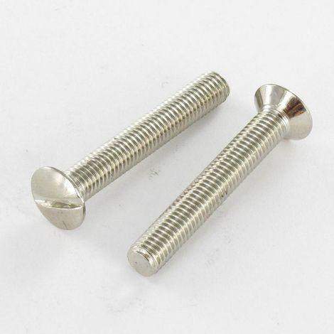 Vis métaux Tête fraisée bombée TFB Fendue M5X35 Acier nickelé-1 pièce