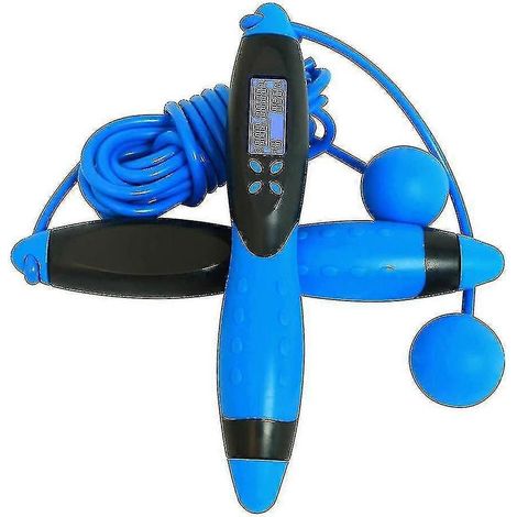 Digitaler Geschwindigkeitszähler für Springseile, schwarz/blau (1/4)
