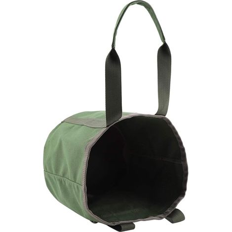 Sac à outils de jardin LiebeWH, seau en toile imperméable, léger et pliable, avec 2 poches latérales, 30 x 29 cm, idéal pour le désherbage, le repiquage et la taille. Parfait pour les jardiniers. (1/4)