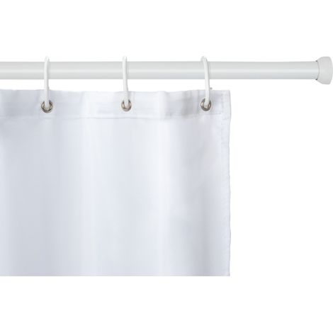 Wenko – Barre de douche télescopique extensible 70-115 cm – Fixation sans perçage – Aluminium inoxydable – Ø 20 mm – Couleur blanche (1/10)