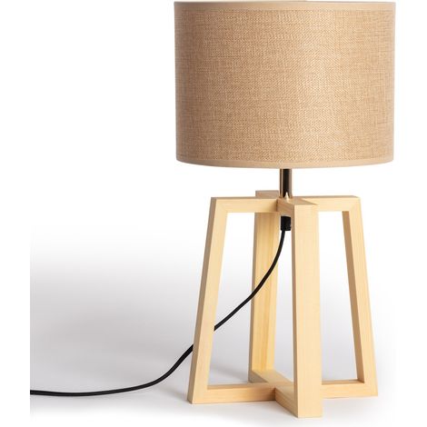 Tischlampe aus Holz Korsade Camel (1/5)