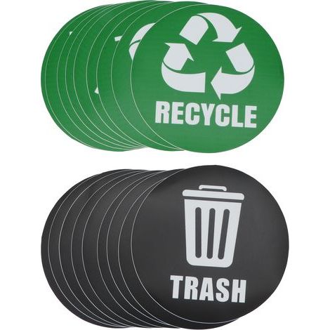 18 pièces étiquette environnementale recycler poubelle décalcomanie autocollants auto-adhésif étanche poubelle décor (1/5)