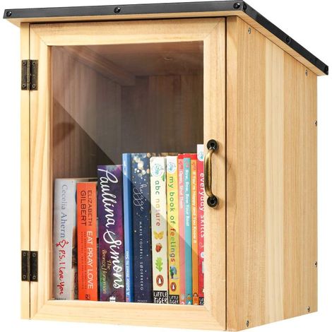 Beyamis Bibliothèque extérieure bois étanche - Armoire livres communauté (1/5)