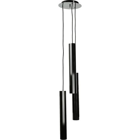 Lampe suspendue noir aluminium 3 flammes design moderne