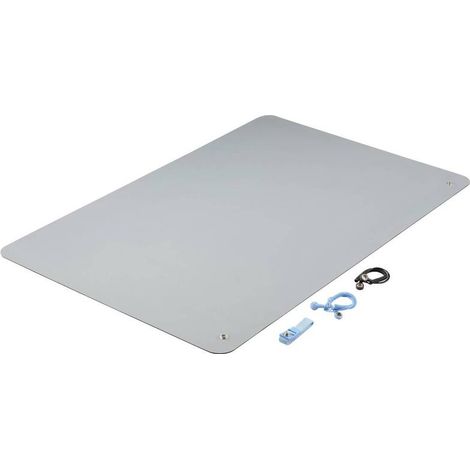 [GEBRAUCHT] B-Ware Tru Components Esd Matten Set Tischmatten Set Esd Arbeitsplatz Grau 900x2mm (1/2)