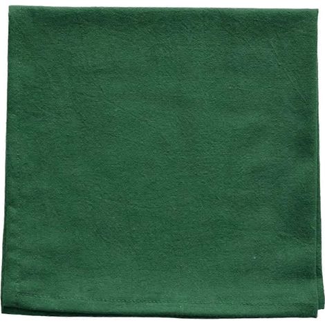 Serviettes de table carrées en coton, pratiques et en fibres naturelles, pour les repas quotidiens et les occasions spéciales. Vert gris. (1/5)