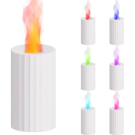 100ml Luftbefeuchter - Mini-Diffusor für ätherische Öle mit 7 Lichtfarben (feste Farben), ideal für Zuhause, Büro oder Schlafzimmer (Weiß).