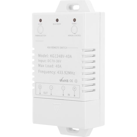 Tragbarer ABS-Ein-/Ausschalter mit Fernbedienung, 40 A, 7-36 V, breiter Spannungsbereich. (1/5)