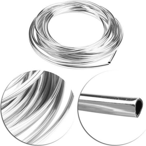 Bande Protection de Bord Portière Voiture 6m/19.7ft - - Blanc - Argent - Voiture (1/4)