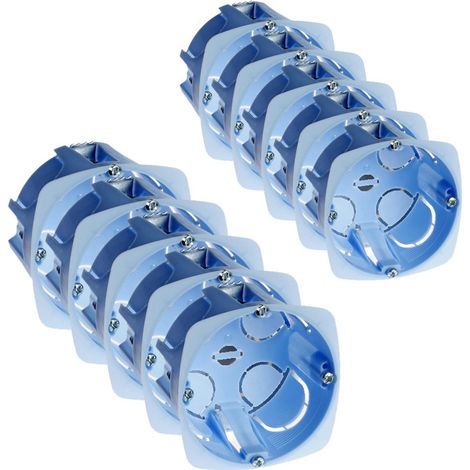 Eur'Ohm – Lot de 10 boites placo diamètre 67mm profondeur 40mm XL – Pour chantiers humides – Montage rapide et facile (1/2)