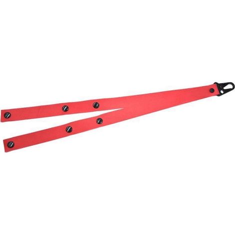 Porte-pompons de pom-pom girl avec sangle réglable et cordon de rangement (pompons non inclus) rouge (1/5)