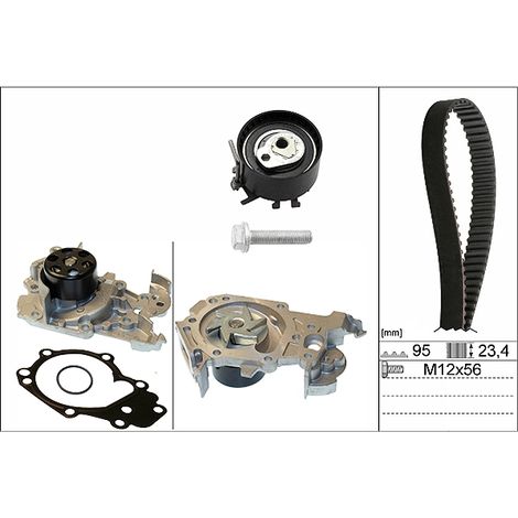 Pompe à eau + kit de courroie crantée INA 530 0195 30 DACIA 1172000QA0
