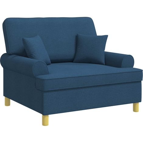 Sillón con cojines Azul Tela vidaXL (1/5)