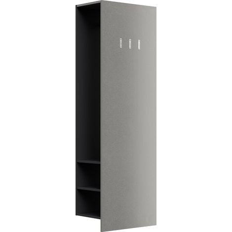 Garderobenpaneel Urban 3 Haken Garderobenstange 6 Paar Schuhe Asche (1/5)