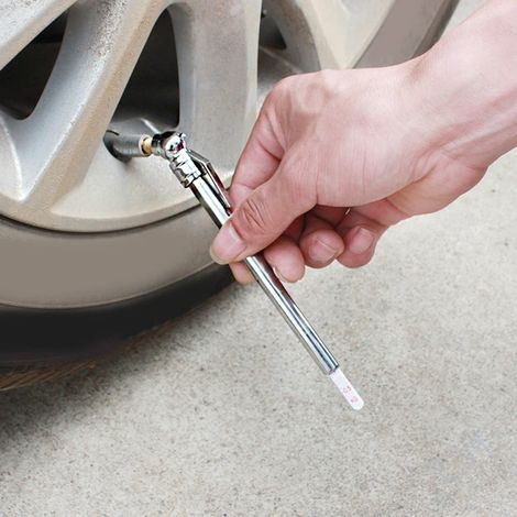 Jauge de pression de pneu portable, outil de mesure de pression de pneu automobile, manomètre digital PSI pour voiture, camion, vélo (10 pièces) (1/5)