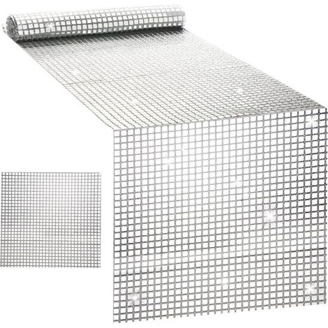 30 x 274 cm Nappe en, décoration de table argentée style années 70 et 80, idéale pour une fête d'anniversaire ou un mariage sur le thème rétro des années 70 (1/5)