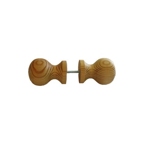 Lot de 2 Poignée de porte en bois pour sauna – Modèle en épicéa, pour étuve sèche, accessoire de qualité, fabrication artisanale
