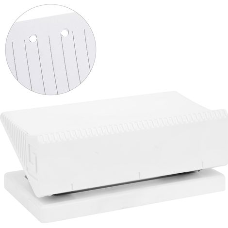 Perforatrice de bureau, outil manuel de papeterie, perforation de 6 mm, blanche, pour 12 pages. (1/5)