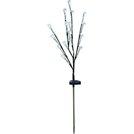 Luces solares LED de colores con forma de árbol para jardín, entrada, césped, patio y terraza trasera – impermeables, alimentadas por energía solar, 16 LED – decoración para exteriores (1/5)