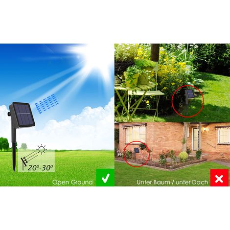 Guirlande lumineuse solaire d'extérieur, 10 m, 100 LED, fil de cuivre étanche, 8 modes d'éclairage, pour jardin, balcon, terrasse.-AquaForge (1/5)