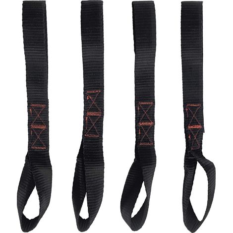 4 Sangles d'Arrimage à Cliquet 25mm Large Sangles avec 2 jauges 1000 Kgf/Unit Noir Ceinture de Moto Boucles Souples pour Porte-vélo (1/5)