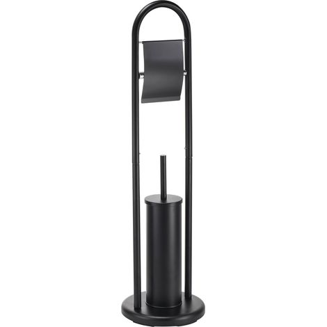 Portarrollos con escobillero  Acero Negro Combinado ABBY MSV (1/4)