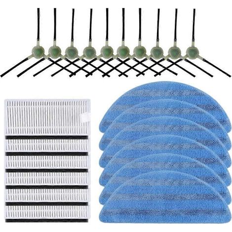 Pièces détachées pour aspirateurs robots Lefant M201 U180 M571 M200 M500 M501 M520 T700 T800 : lingettes de nettoyage, filtres HEPA, brosses latérales (1/5)