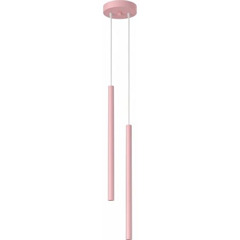 Lámparas colgantes PASTELO rosa acero 2xG9 15cm Sollux (1/2)