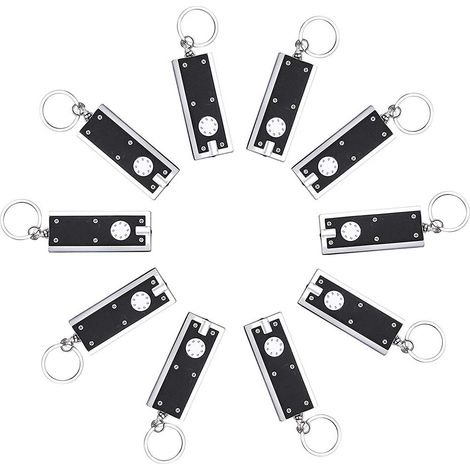Lampe porte-clés mini lampe de poche LED pour le camping, portable, fine et 45 lumens, lot de 10 (1/5)