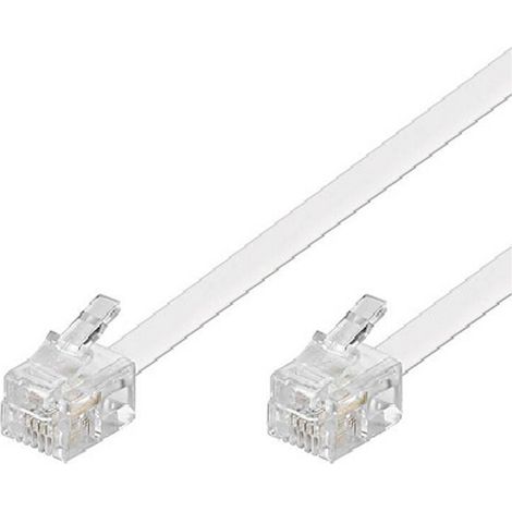 MaxTech - Cavo Prolunga Telefonica Rj11 1.5 Mt Collegamento Telefonico Modem Maxtech Rj11-1.5m - (1/3)