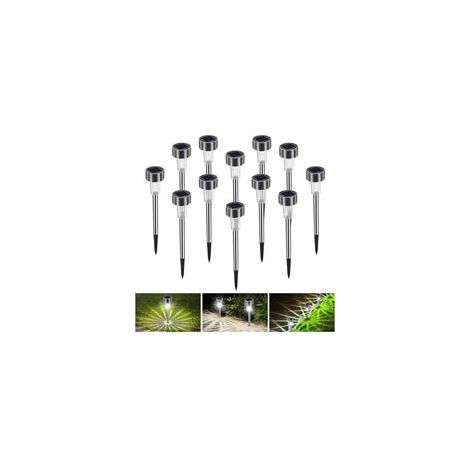 Lampe Solaire Exterieure Jardin 12PCS Lampe Jardin LED au Sol Etanche IP65 Décoration Eclairage Solaire Extérieur Pour Chemins Pelouse Terrasse Automa