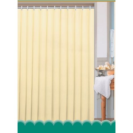 Rideau de douche 180x180cm, vinyle/beige
