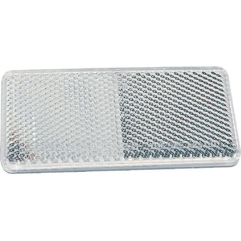 Catadioptre rectangle blanc 70x31,5mm autocollant HELLA 8RA004412011