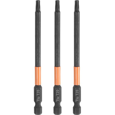 3Pcs Embout Tournevis Torx T20 1/4" Hex Shank Longueur 4" (100mm) (1/5)