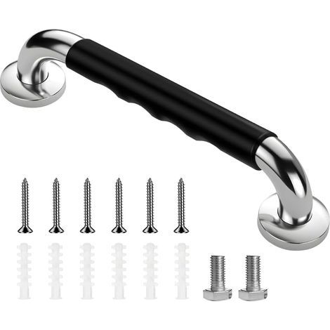 Barre D'appui WC, 30cm Acier Inox Maintien Poignée Douche Antidérapante Baignoire Main Courante Inoxydable pour Salle de Bain Personnes Âgées Handicapées Enfants Enceinte (1/5)