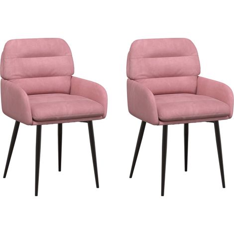 Esszimmerstühle 2 pcs Samt Rosa 59 x 59,5 x 90 cm vidaXL (1/5)