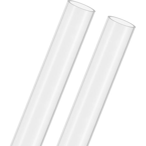 2-Pcs Tuyau Rigide En Acrylique Transparent, 21mm[0.83"] ID x 25mm[0.98"] OD Tube Rond En Plastique Pour Systeme De froid Par Eau/Lampes/Fontaines [305mm/12IN] (1/5)